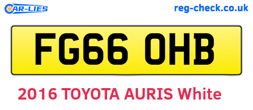 FG66OHB are the vehicle registration plates.
