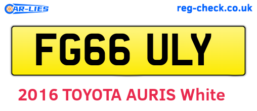 FG66ULY are the vehicle registration plates.