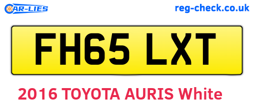 FH65LXT are the vehicle registration plates.