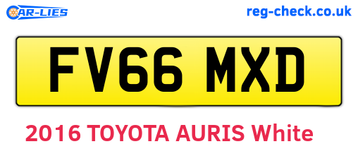 FV66MXD are the vehicle registration plates.