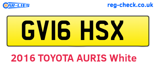 GV16HSX are the vehicle registration plates.