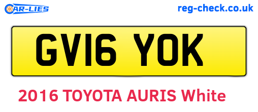 GV16YOK are the vehicle registration plates.