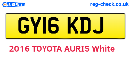 GY16KDJ are the vehicle registration plates.