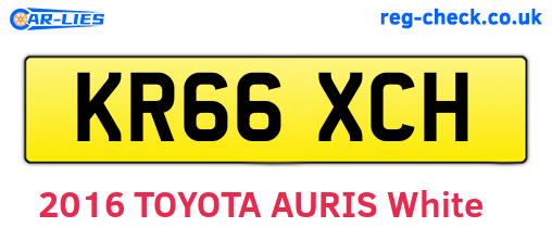 KR66XCH are the vehicle registration plates.