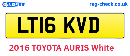 LT16KVD are the vehicle registration plates.