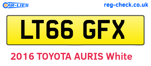 LT66GFX are the vehicle registration plates.
