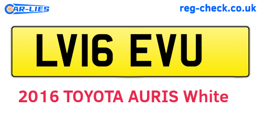 LV16EVU are the vehicle registration plates.