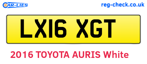 LX16XGT are the vehicle registration plates.