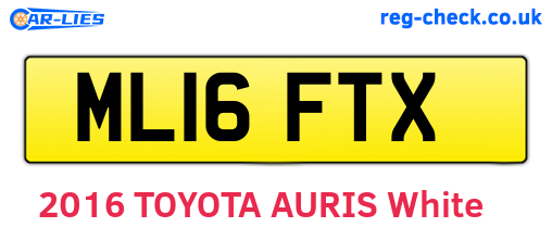 ML16FTX are the vehicle registration plates.