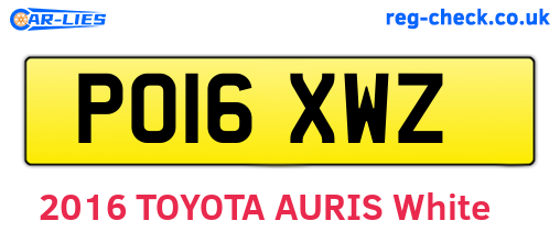PO16XWZ are the vehicle registration plates.