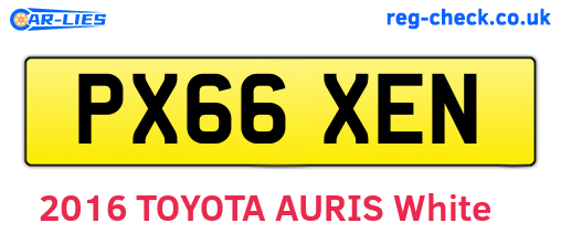 PX66XEN are the vehicle registration plates.