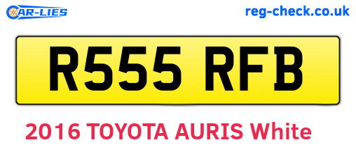 R555RFB are the vehicle registration plates.