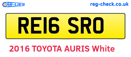 RE16SRO are the vehicle registration plates.