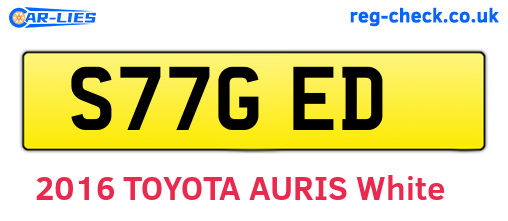 S77GED are the vehicle registration plates.