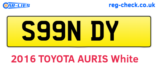 S99NDY are the vehicle registration plates.