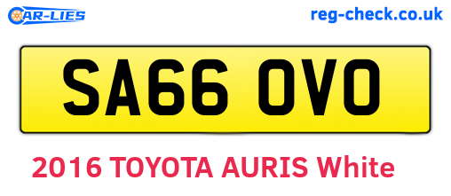 SA66OVO are the vehicle registration plates.
