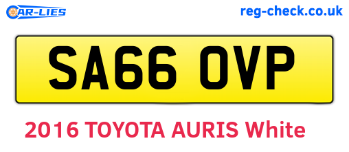 SA66OVP are the vehicle registration plates.