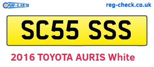 SC55SSS are the vehicle registration plates.
