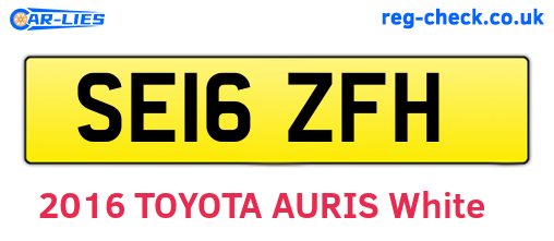 SE16ZFH are the vehicle registration plates.