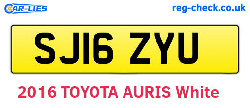SJ16ZYU are the vehicle registration plates.