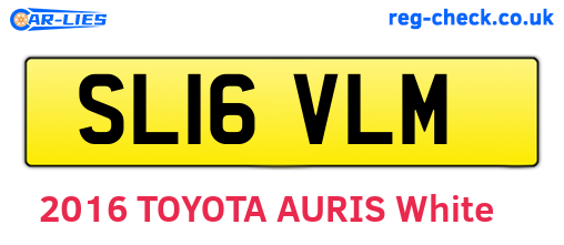 SL16VLM are the vehicle registration plates.