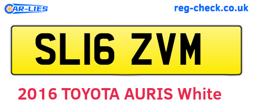 SL16ZVM are the vehicle registration plates.