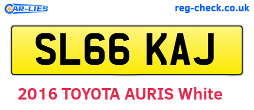 SL66KAJ are the vehicle registration plates.