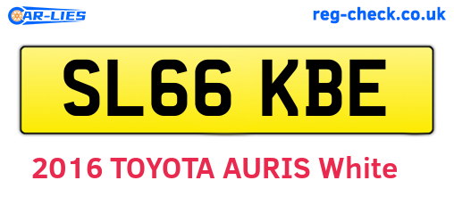 SL66KBE are the vehicle registration plates.