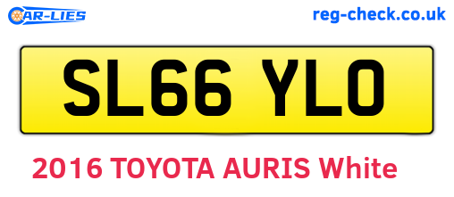 SL66YLO are the vehicle registration plates.