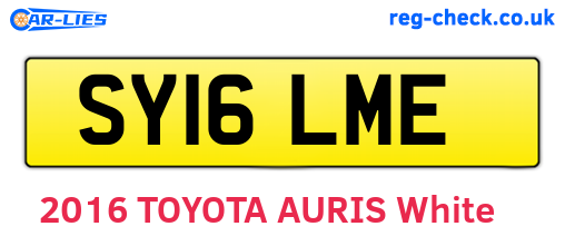 SY16LME are the vehicle registration plates.