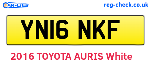 YN16NKF are the vehicle registration plates.