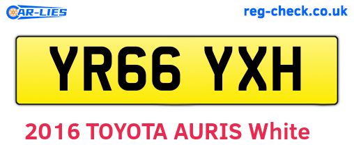 YR66YXH are the vehicle registration plates.