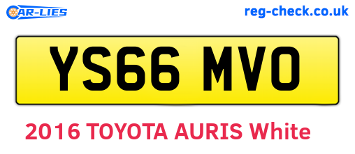 YS66MVO are the vehicle registration plates.