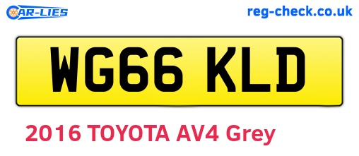 WG66KLD are the vehicle registration plates.