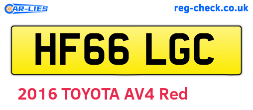 HF66LGC are the vehicle registration plates.
