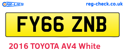 FY66ZNB are the vehicle registration plates.