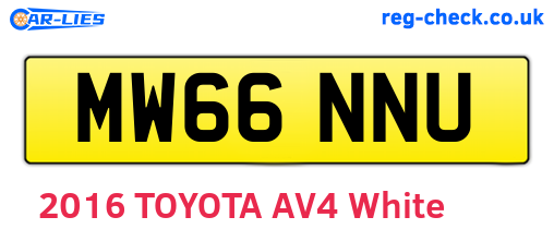 MW66NNU are the vehicle registration plates.