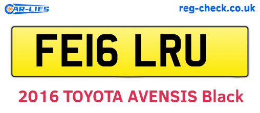 FE16LRU are the vehicle registration plates.