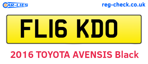 FL16KDO are the vehicle registration plates.
