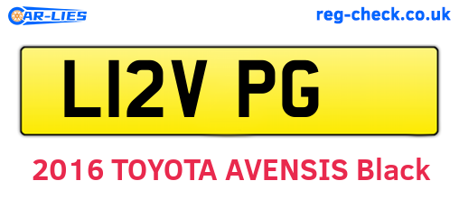 L12VPG are the vehicle registration plates.