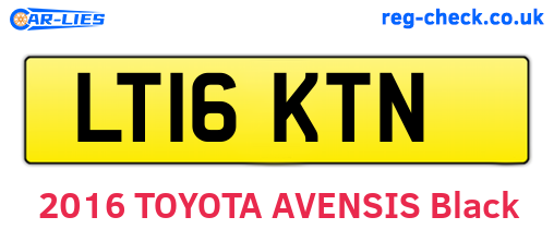 LT16KTN are the vehicle registration plates.
