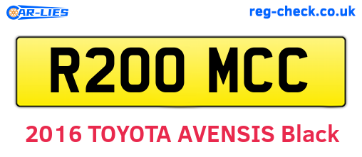 R200MCC are the vehicle registration plates.