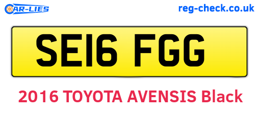 SE16FGG are the vehicle registration plates.