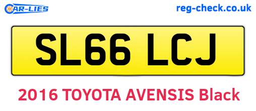 SL66LCJ are the vehicle registration plates.