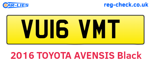VU16VMT are the vehicle registration plates.