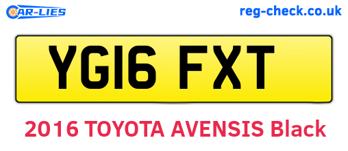 YG16FXT are the vehicle registration plates.