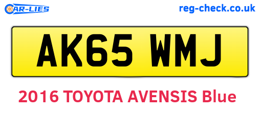 AK65WMJ are the vehicle registration plates.