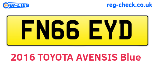 FN66EYD are the vehicle registration plates.