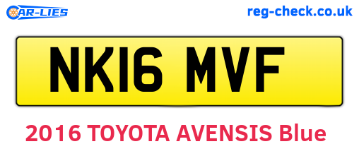 NK16MVF are the vehicle registration plates.