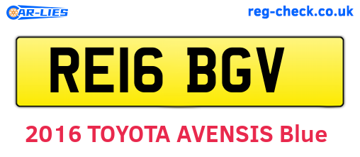 RE16BGV are the vehicle registration plates.